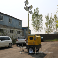 Portable mobile mast light tower